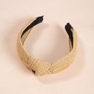 Natural top knot headband